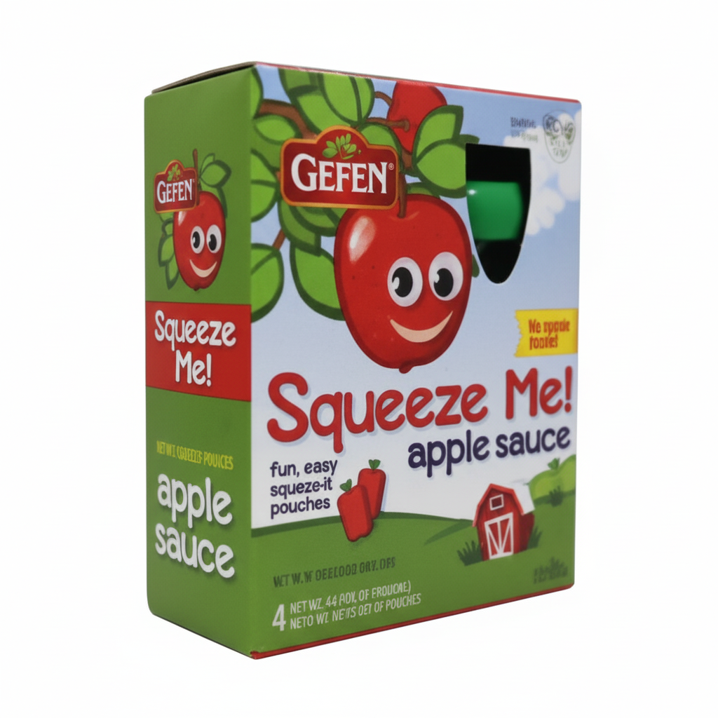 GEFEN NATURAL APPLE SAUCE POUCH - Passover