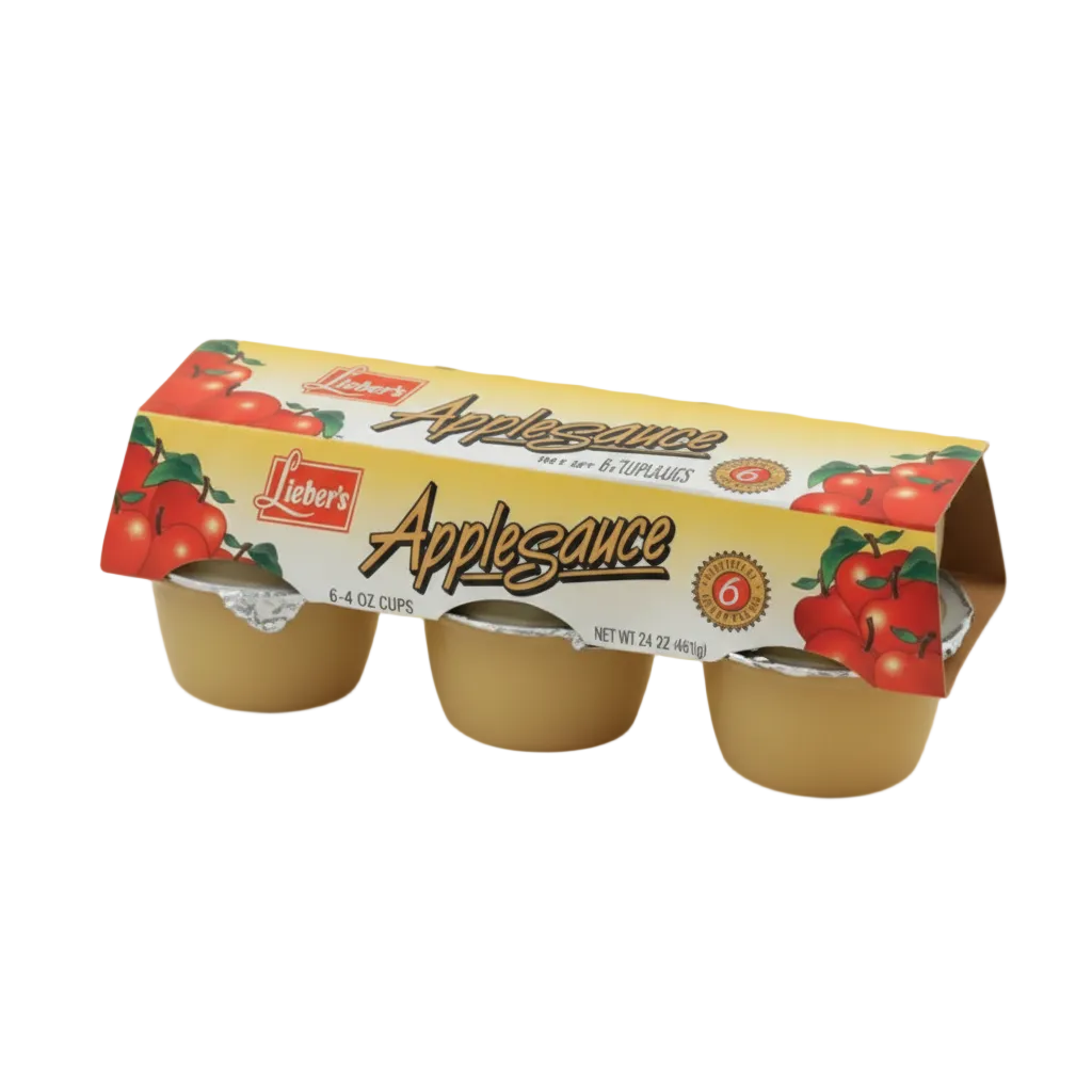 Pack of Lieder's Applesauce on a white background