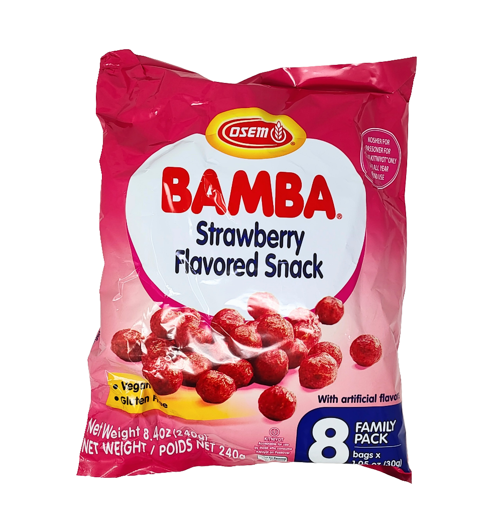 Osem Bamba Strawberry 8 Family Pack 8.4 oz