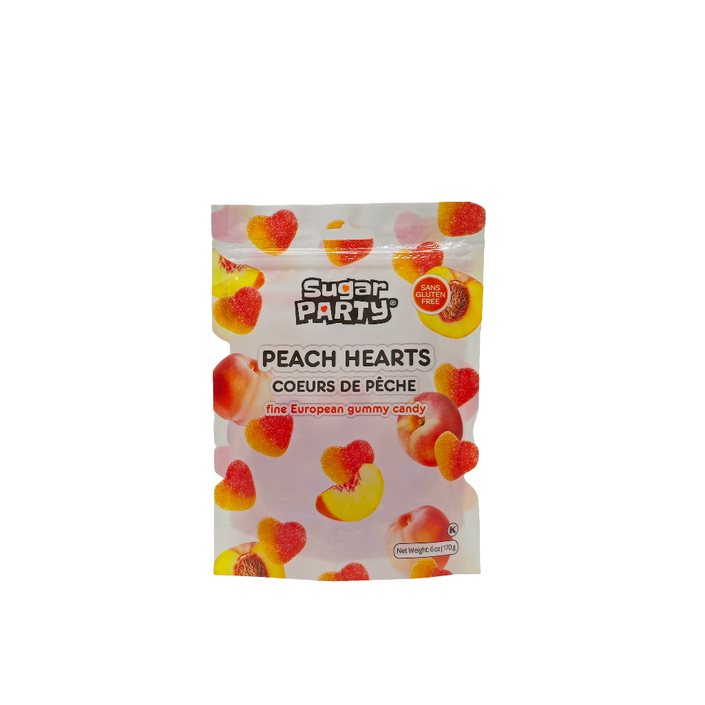 Sugar Party Peach Hearts Coeurs De Peche 6 Oz