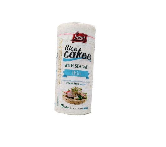 Lieber's Rice Cakes Whit Sea Salt Thin 3.1 oz