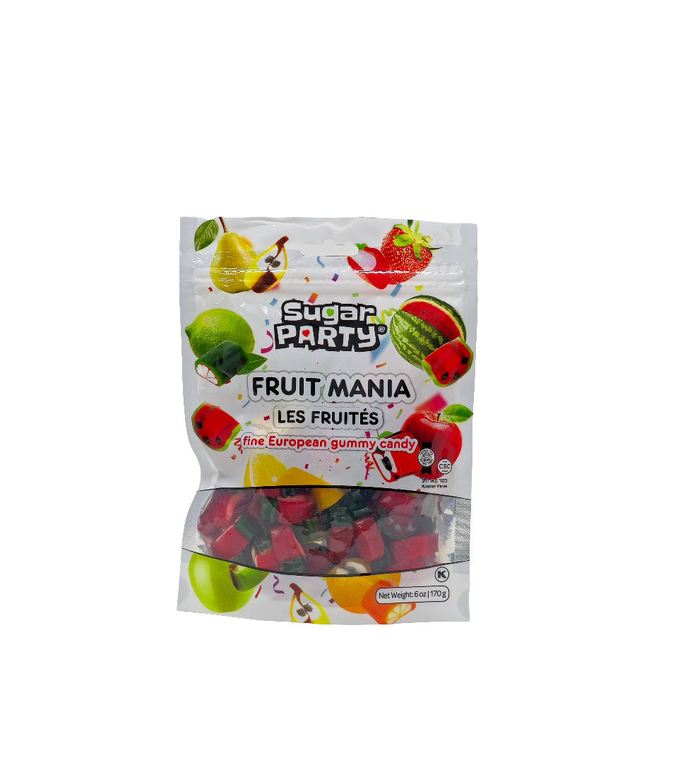 Sugar Party Fruit Mania gummy Candy 6 Oz