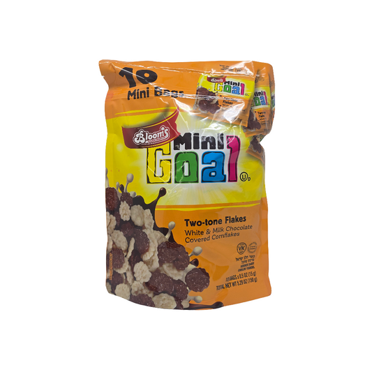 Bloom's Mini Goal family pack 10 Bags White & Milk aChocolate 5.29 Oz Cornflakes