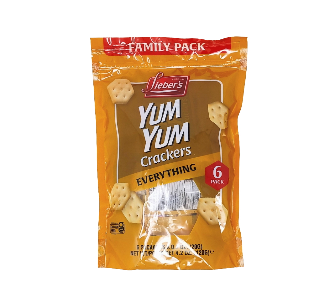 Lieber's Yum Yum Crackers Everything 6 Ct 4.2 oz