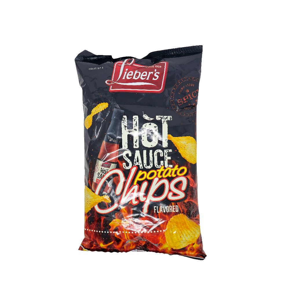 Lieber's Hot Sauce Potato Chips 9 Oz