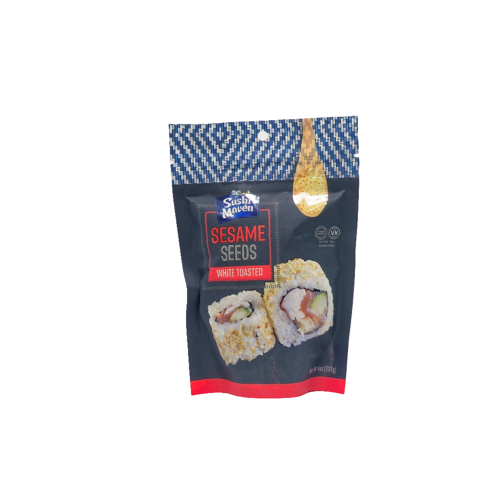 Sushi Maven Sesame Seeds White Toasted 4 Oz