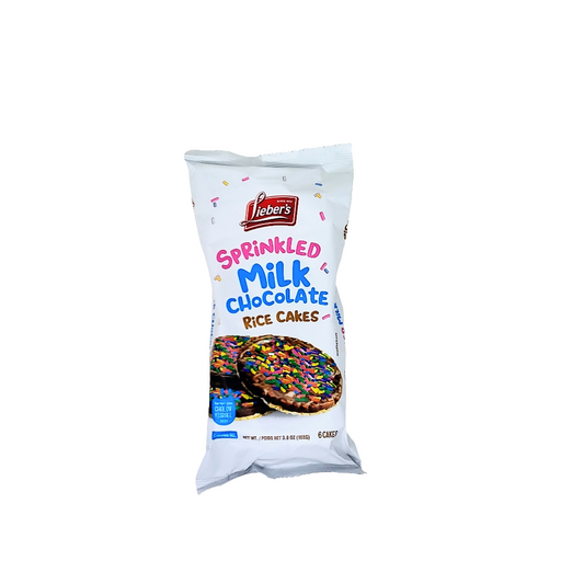 Lieber's Sprinkled Milk Chocolate Rice Cakes 3.8 oz