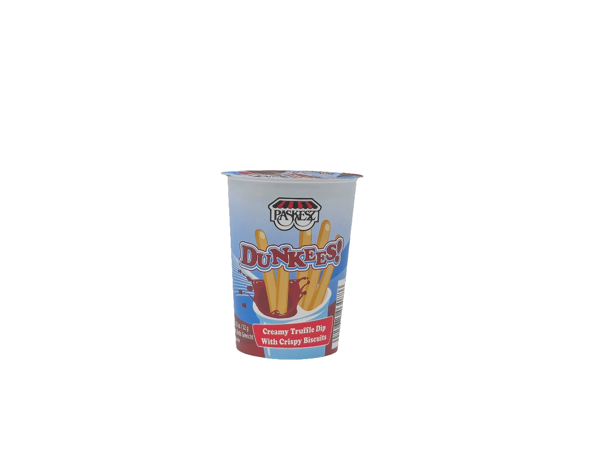 Paskesz Dunnkees Creamy Truffle Dip Whith Crispy Biscuits 1.83 Oz