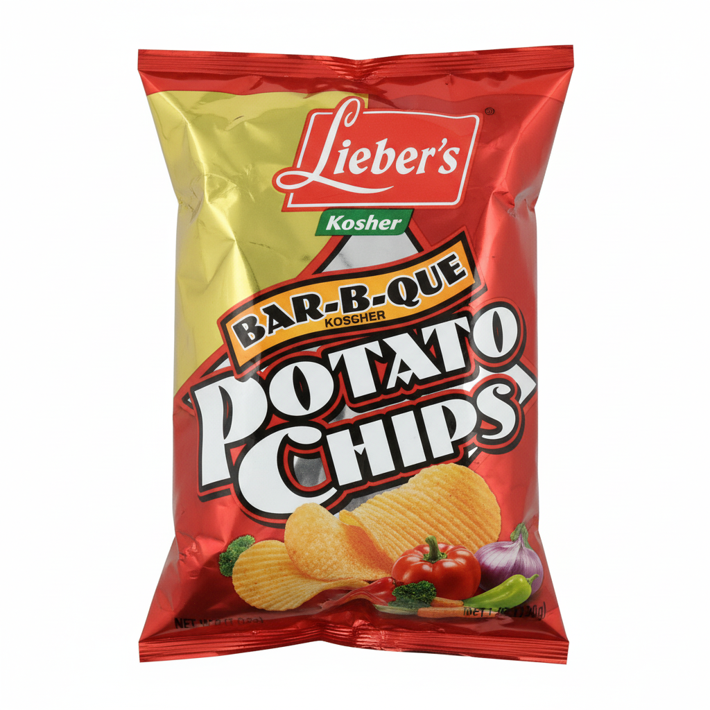 Lieber's BBQ Rippled Potato Chips 9oz - Passover