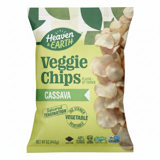 HEAVEN & EARTH 5 OZ CASSAVA CHIPS - Passover