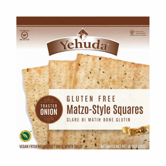 YEHUDA GLUTEN FREE ONION MATZO SQUARES - Passover