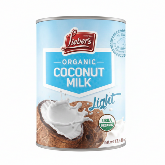 Can of Organic Coconut Milk on a white background