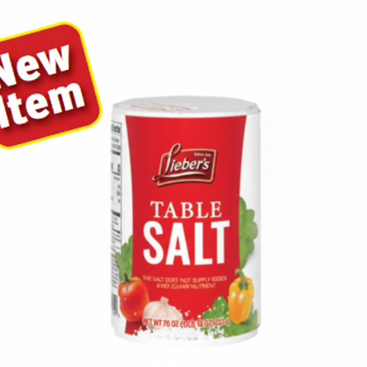 Lieber's Table Salt (Not Iodized) - Passover