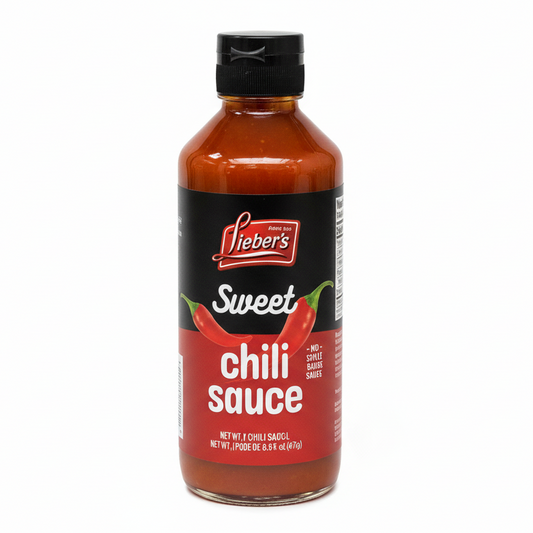 Bottle of Lieber's Sweet Chili Sauce on a white background