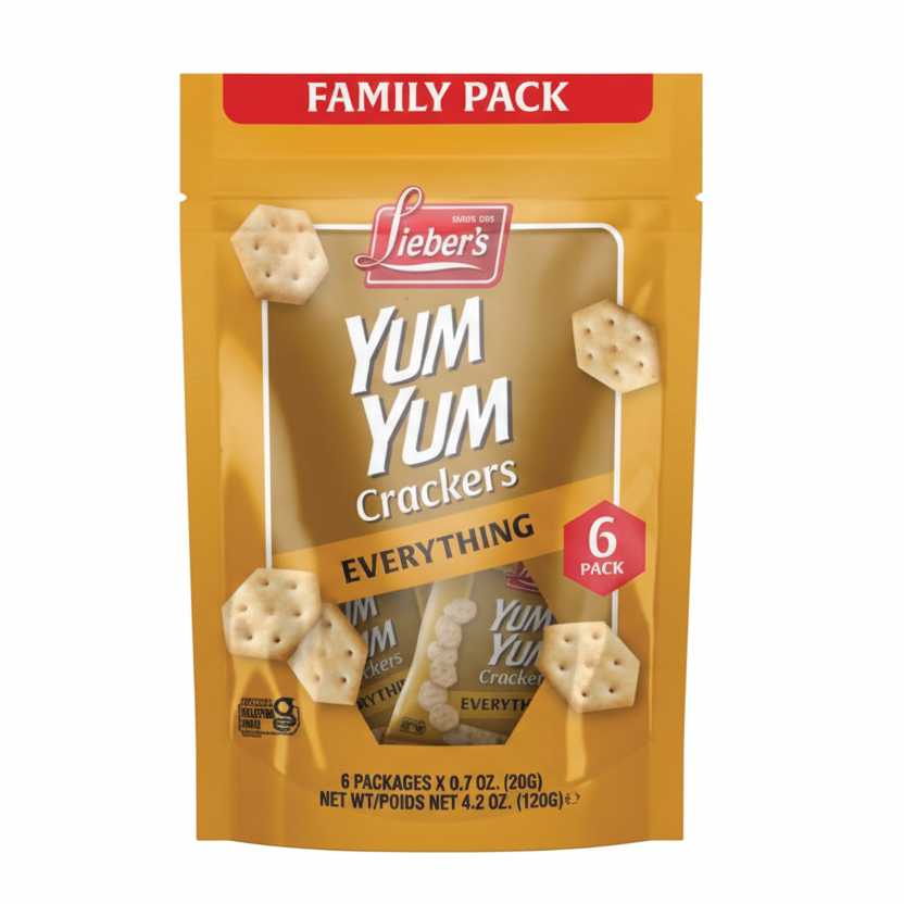 Lieber's Yum Yum Crackers Mini (Everything) Family Pack - Passover